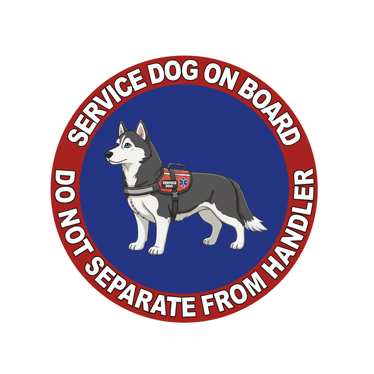 5"  Service Dog  Stickers Waterproof Car Window Decal (Breed Specific)
