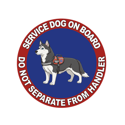 5"  Service Dog  Stickers Waterproof Car Window Decal (Breed Specific)