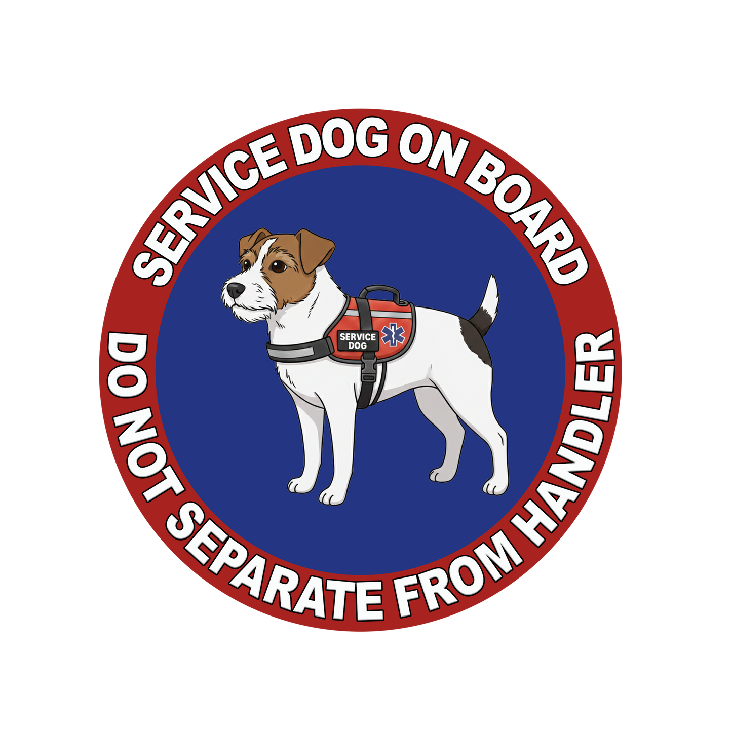 5"  Service Dog  Stickers Waterproof Car Window Decal (Breed Specific)