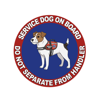 5"  Service Dog  Stickers Waterproof Car Window Decal (Breed Specific)