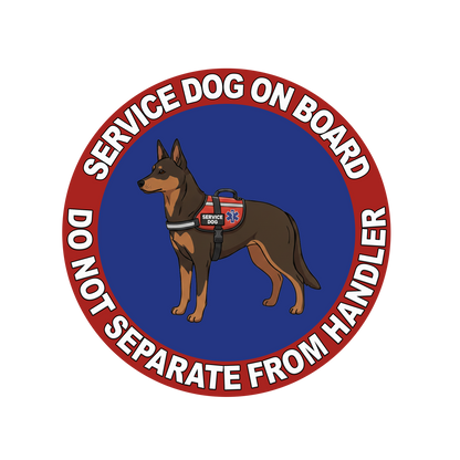 5"  Service Dog  Stickers Waterproof Car Window Decal (Breed Specific)