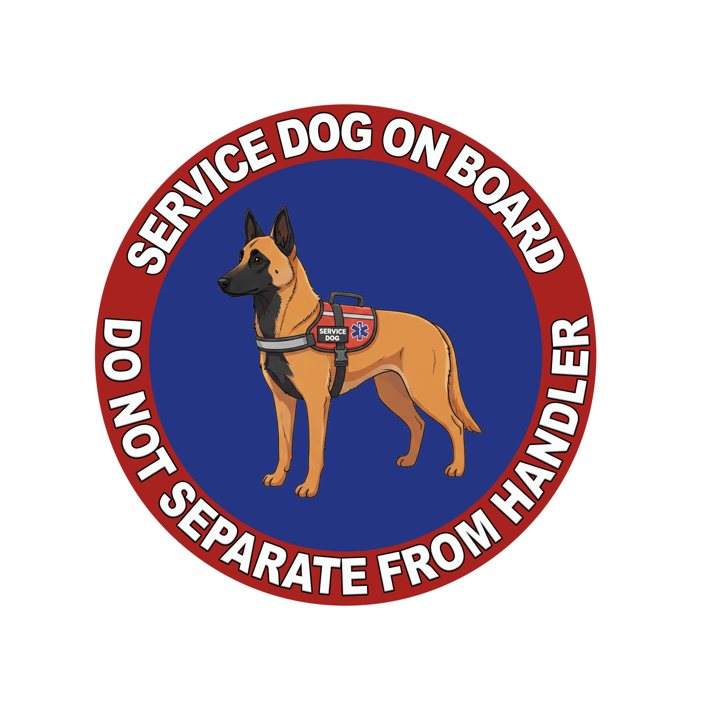 5"  Service Dog  Stickers Waterproof Car Window Decal (Breed Specific)
