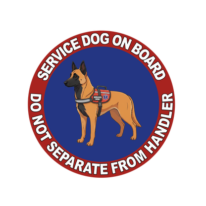 5"  Service Dog  Stickers Waterproof Car Window Decal (Breed Specific)