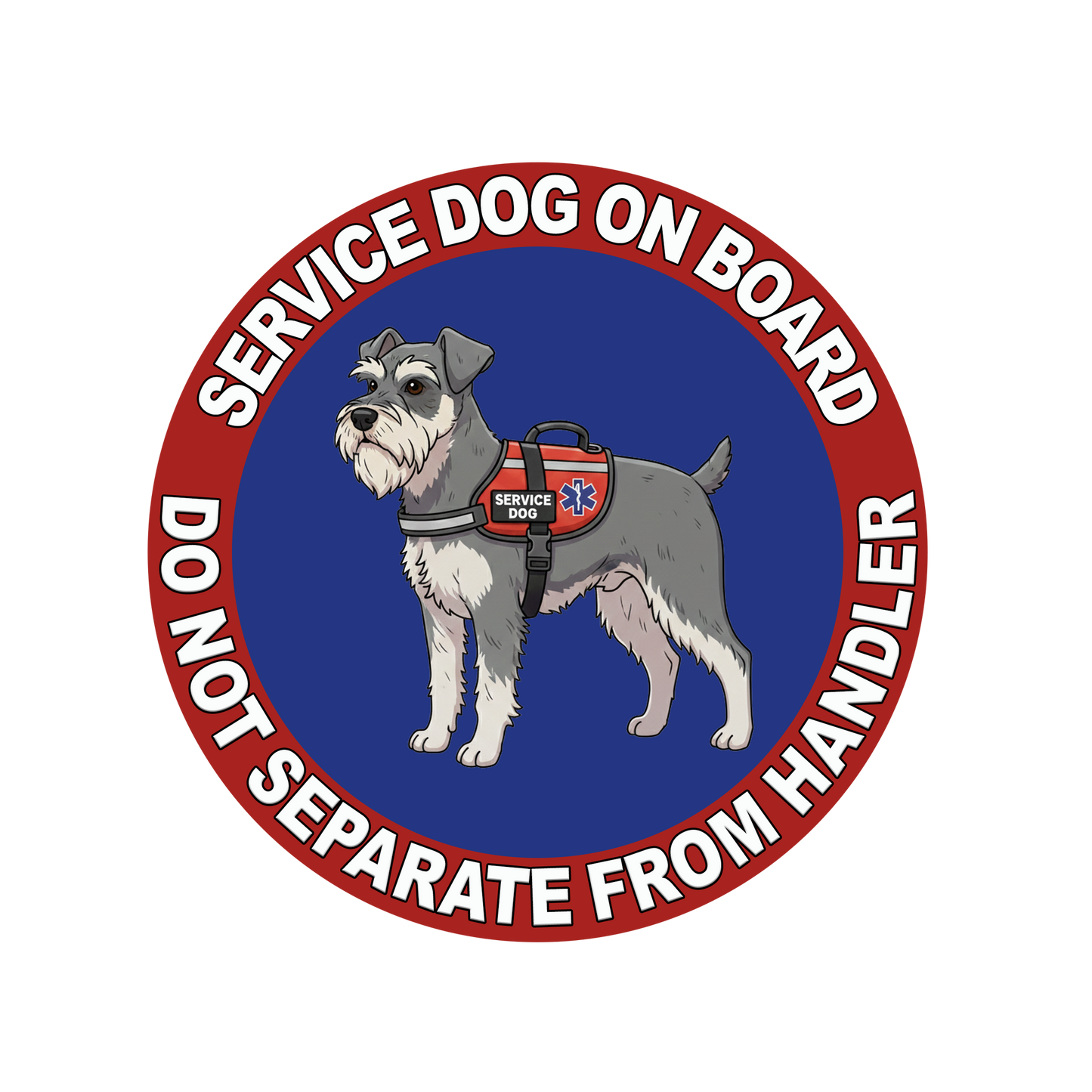 5"  Service Dog  Stickers Waterproof Car Window Decal (Breed Specific)