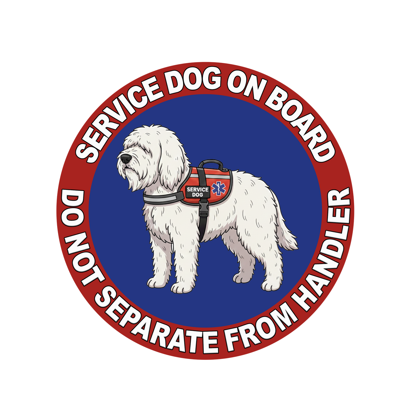 5"  Service Dog  Stickers Waterproof Car Window Decal (Breed Specific)