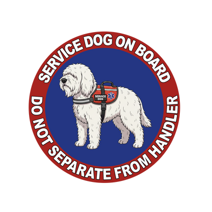 5"  Service Dog  Stickers Waterproof Car Window Decal (Breed Specific)