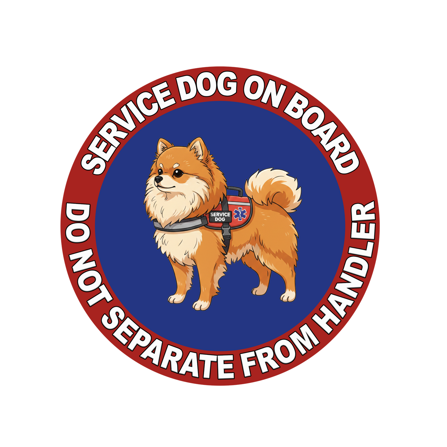 5"  Service Dog  Stickers Waterproof Car Window Decal (Breed Specific)