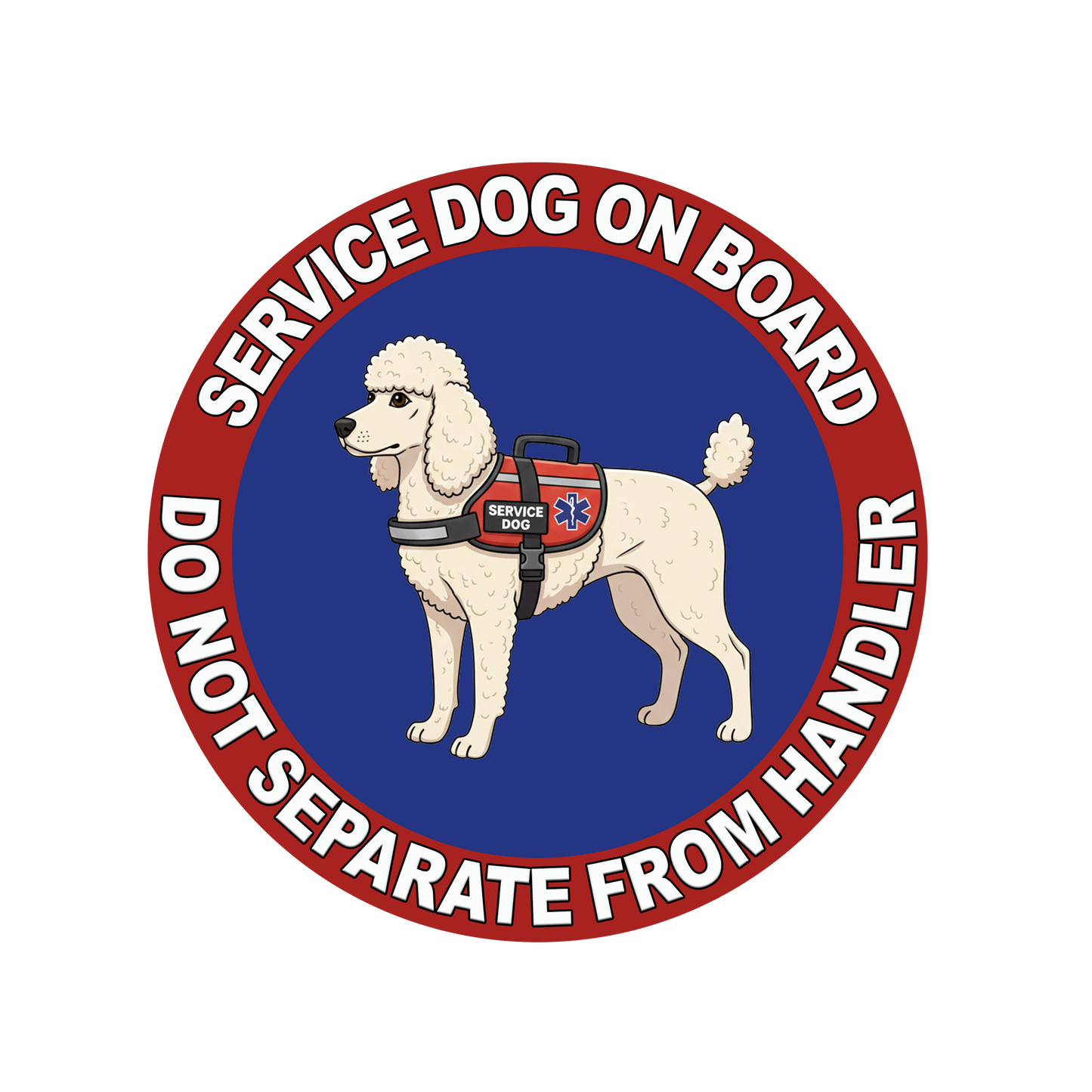 5"  Service Dog  Stickers Waterproof Car Window Decal (Breed Specific)