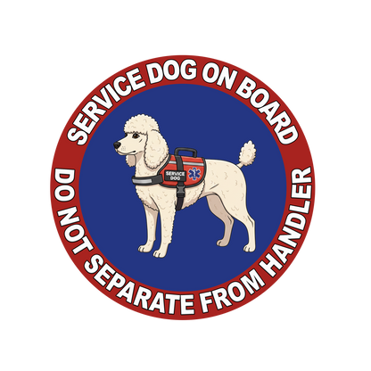 5"  Service Dog  Stickers Waterproof Car Window Decal (Breed Specific)