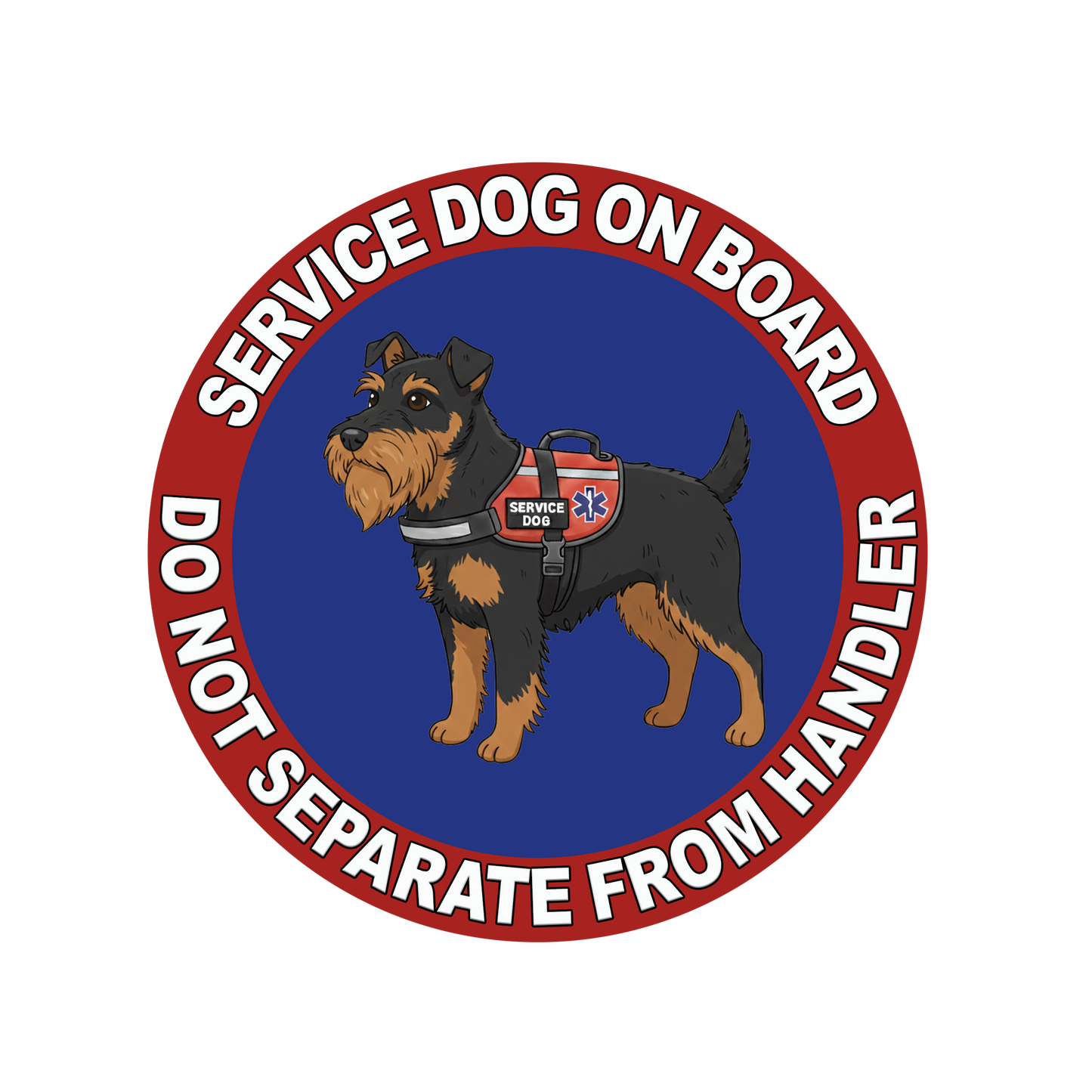 5"  Service Dog  Stickers Waterproof Car Window Decal (Breed Specific)