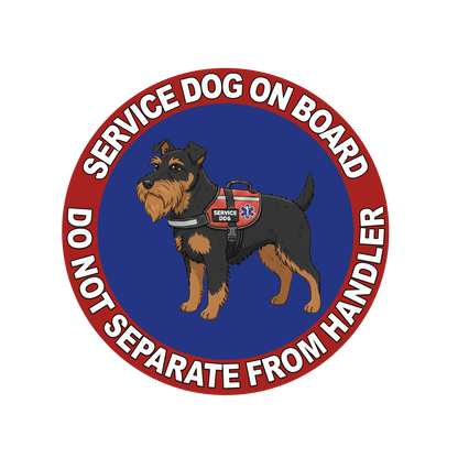 5"  Service Dog  Stickers Waterproof Car Window Decal (Breed Specific)