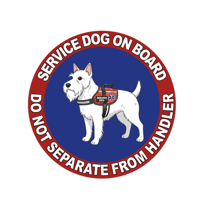 5"  Service Dog  Stickers Waterproof Car Window Decal (Breed Specific)