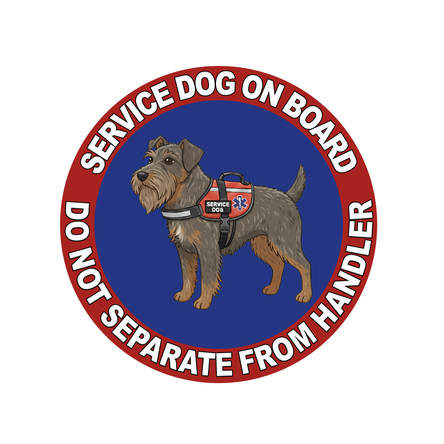 5"  Service Dog  Stickers Waterproof Car Window Decal (Breed Specific)