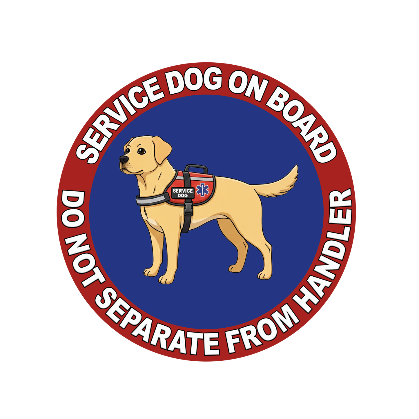 5"  Service Dog  Stickers Waterproof Car Window Decal (Breed Specific)