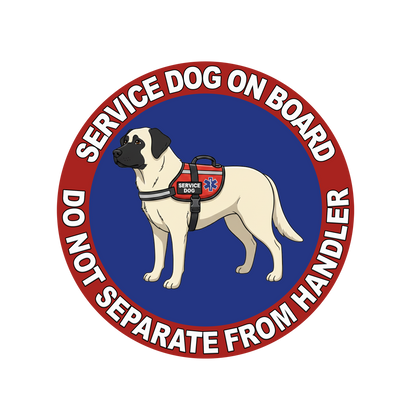 5"  Service Dog  Stickers Waterproof Car Window Decal (Breed Specific)