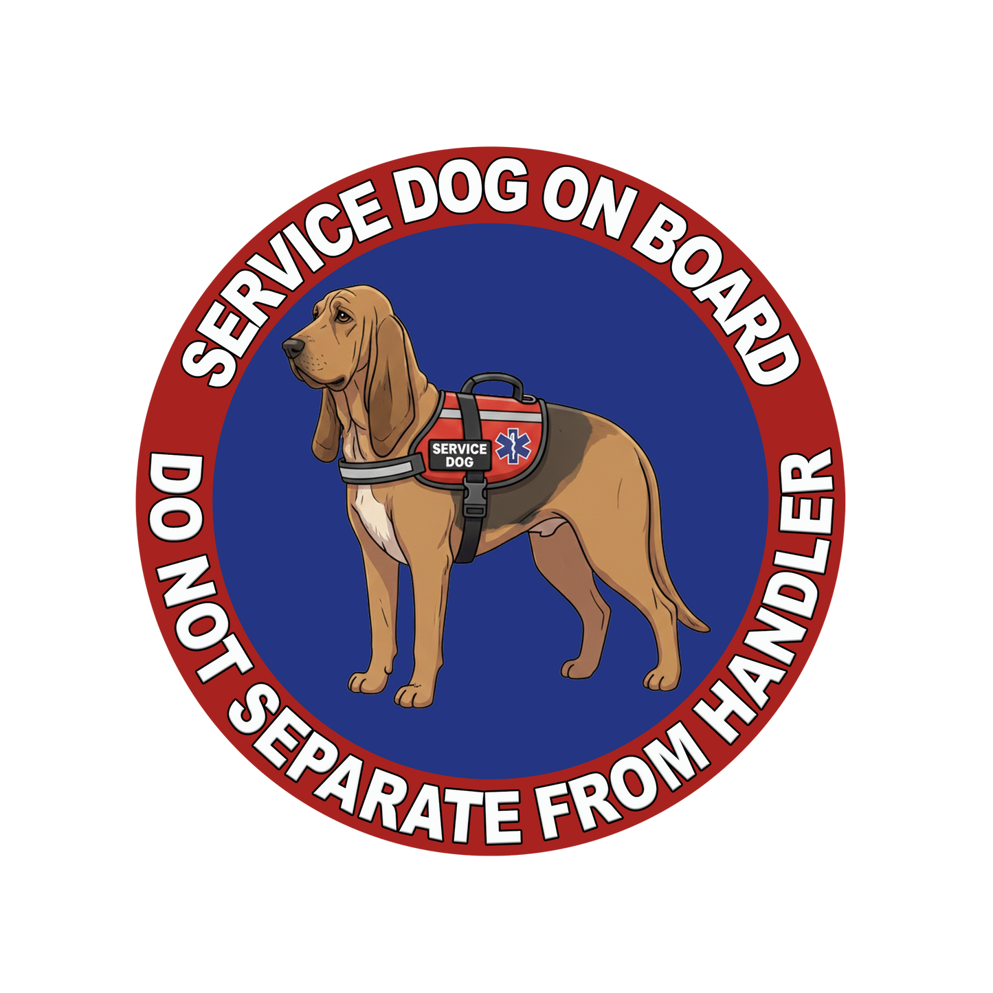 5"  Service Dog  Stickers Waterproof Car Window Decal (Breed Specific)