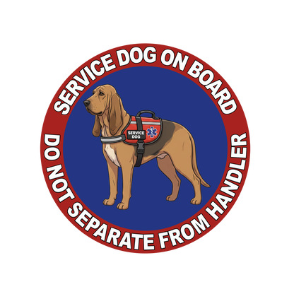 5"  Service Dog  Stickers Waterproof Car Window Decal (Breed Specific)