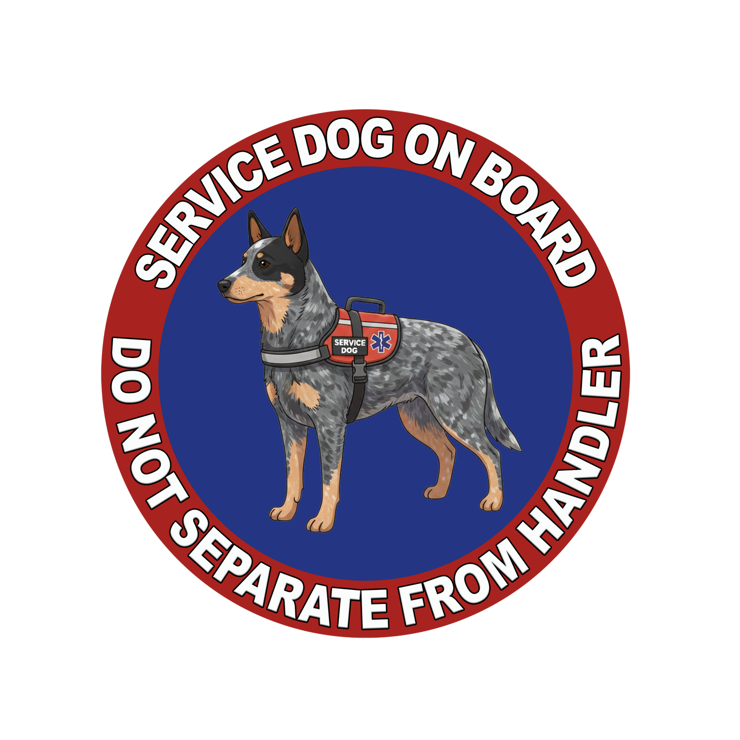 5"  Service Dog  Stickers Waterproof Car Window Decal (Breed Specific)