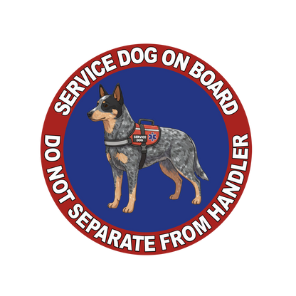 5"  Service Dog  Stickers Waterproof Car Window Decal (Breed Specific)