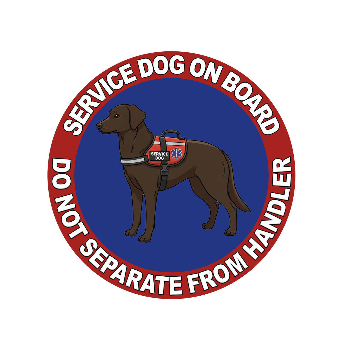 5"  Service Dog  Stickers Waterproof Car Window Decal (Breed Specific)