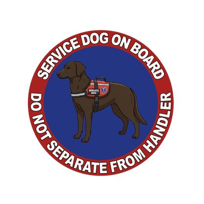 5"  Service Dog  Stickers Waterproof Car Window Decal (Breed Specific)