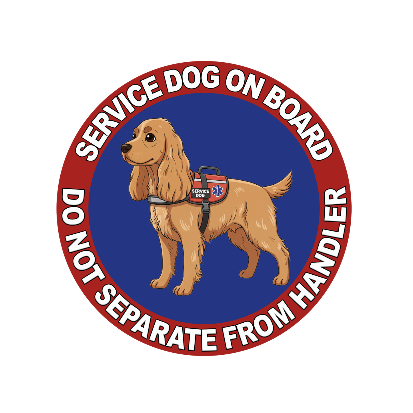 5"  Service Dog  Stickers Waterproof Car Window Decal (Breed Specific)
