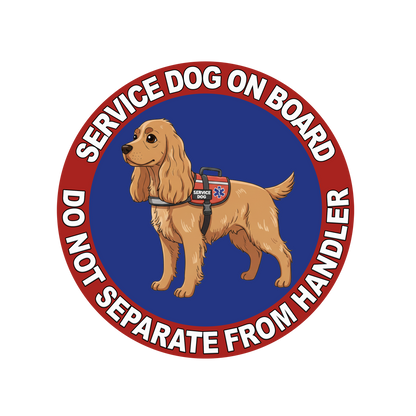 5"  Service Dog  Stickers Waterproof Car Window Decal (Breed Specific)