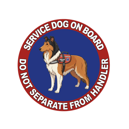 5"  Service Dog  Stickers Waterproof Car Window Decal (Breed Specific)