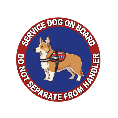 5"  Service Dog  Stickers Waterproof Car Window Decal (Breed Specific)