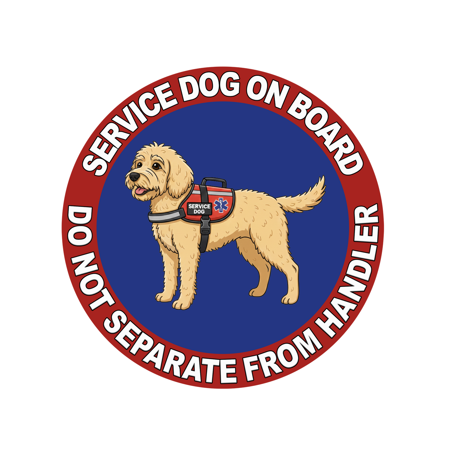 5"  Service Dog  Stickers Waterproof Car Window Decal (Breed Specific)
