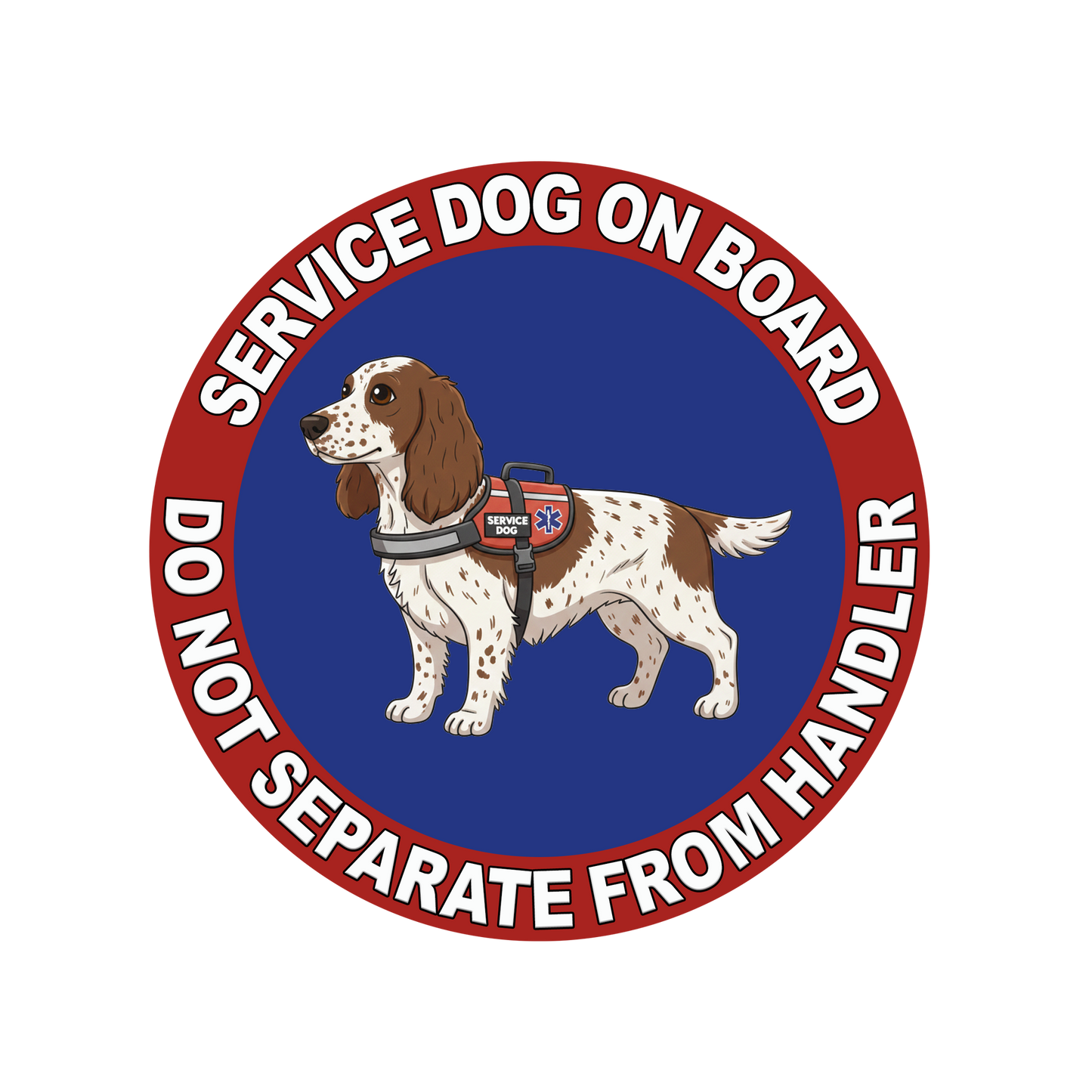 5"  Service Dog  Stickers Waterproof Car Window Decal (Breed Specific)