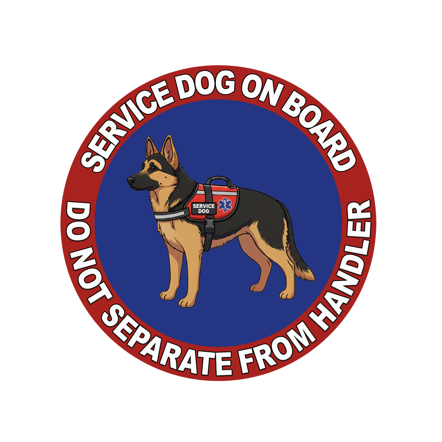5"  Service Dog  Stickers Waterproof Car Window Decal (Breed Specific)