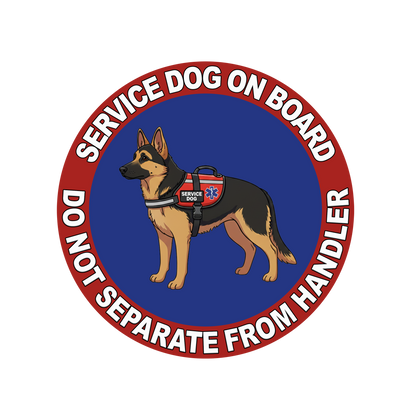 5"  Service Dog  Stickers Waterproof Car Window Decal (Breed Specific)