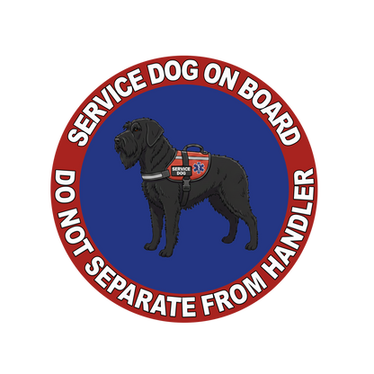 5"  Service Dog  Stickers Waterproof Car Window Decal (Breed Specific)
