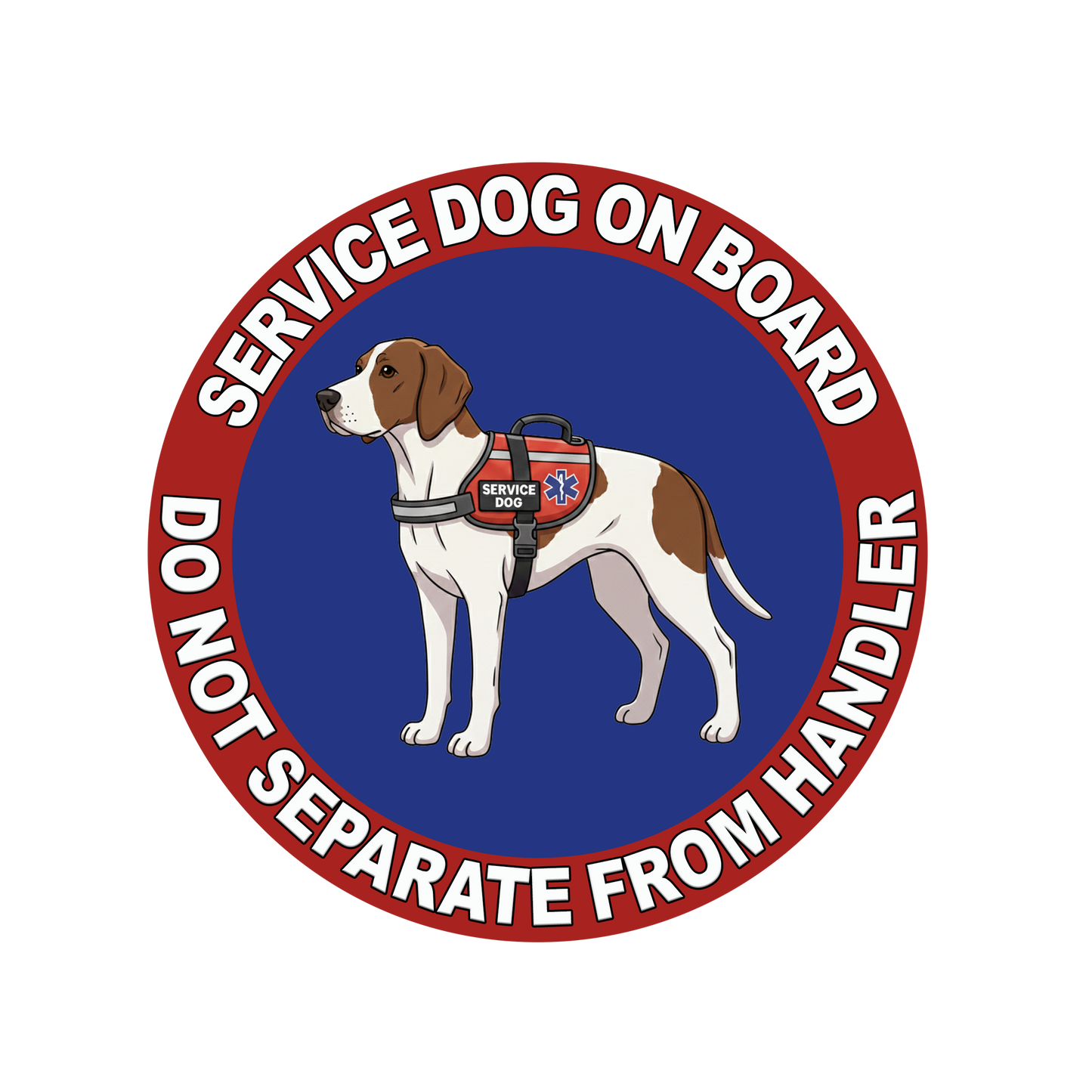 5"  Service Dog  Stickers Waterproof Car Window Decal (Breed Specific)