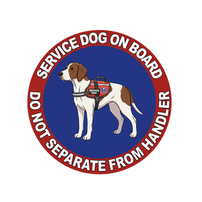 5"  Service Dog  Stickers Waterproof Car Window Decal (Breed Specific)