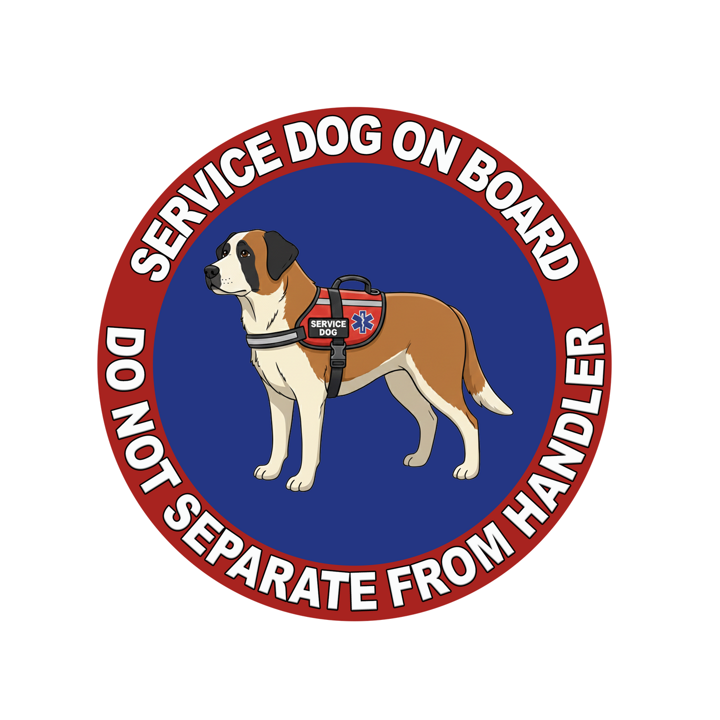 5"  Service Dog  Stickers Waterproof Car Window Decal (Breed Specific)