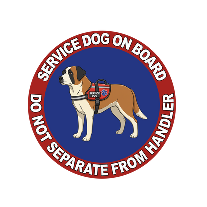 5"  Service Dog  Stickers Waterproof Car Window Decal (Breed Specific)