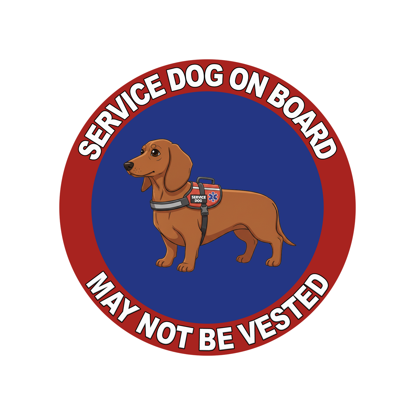 5"  Service Dog  Stickers Waterproof Car Window Decal (Breed Specific)