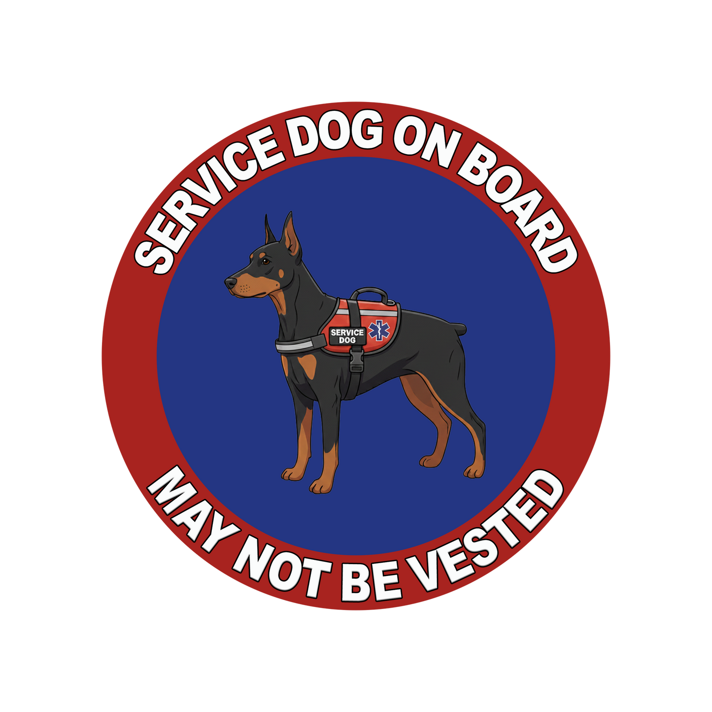 5"  Service Dog  Stickers Waterproof Car Window Decal (Breed Specific)