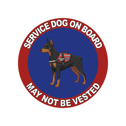 5"  Service Dog  Stickers Waterproof Car Window Decal (Breed Specific)