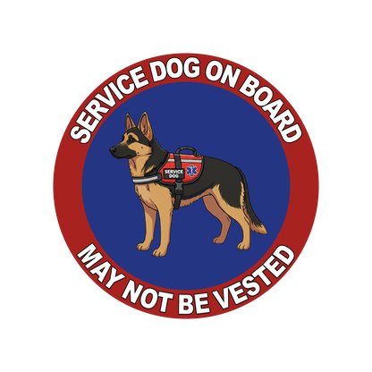 5"  Service Dog  Stickers Waterproof Car Window Decal (Breed Specific)