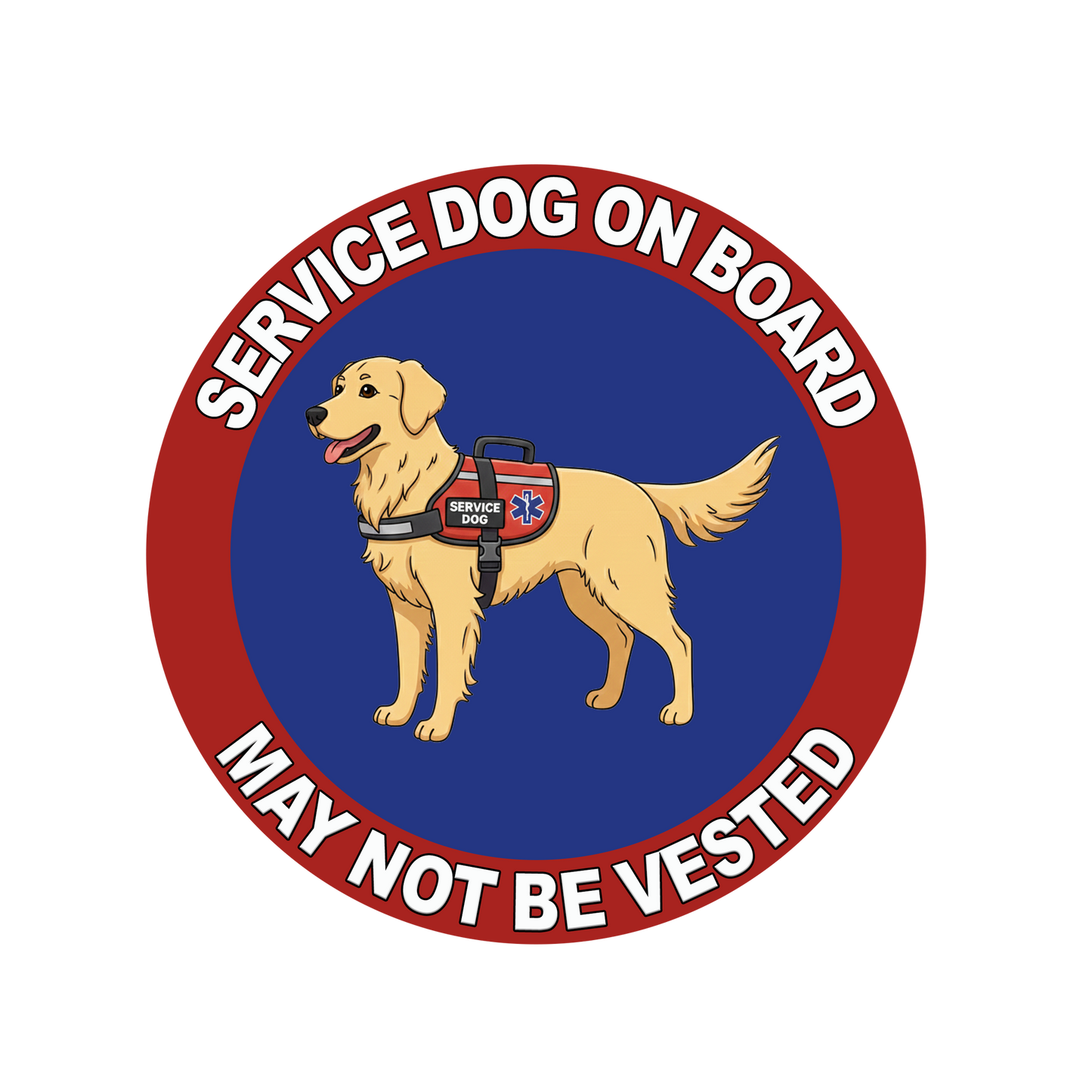 5"  Service Dog  Stickers Waterproof Car Window Decal (Breed Specific)