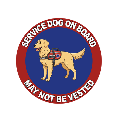 5"  Service Dog  Stickers Waterproof Car Window Decal (Breed Specific)