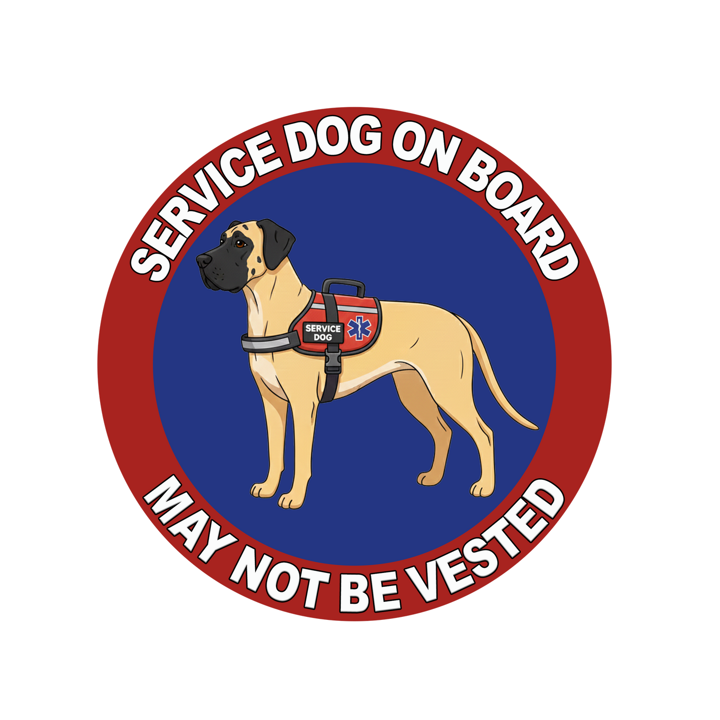 5"  Service Dog  Stickers Waterproof Car Window Decal (Breed Specific)