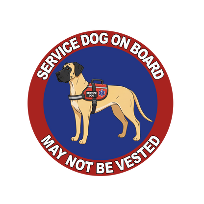 5"  Service Dog  Stickers Waterproof Car Window Decal (Breed Specific)