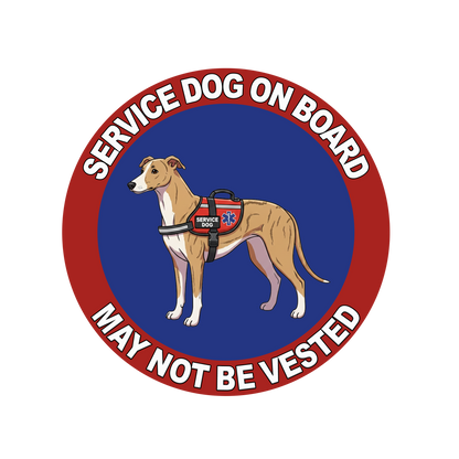 5"  Service Dog  Stickers Waterproof Car Window Decal (Breed Specific)