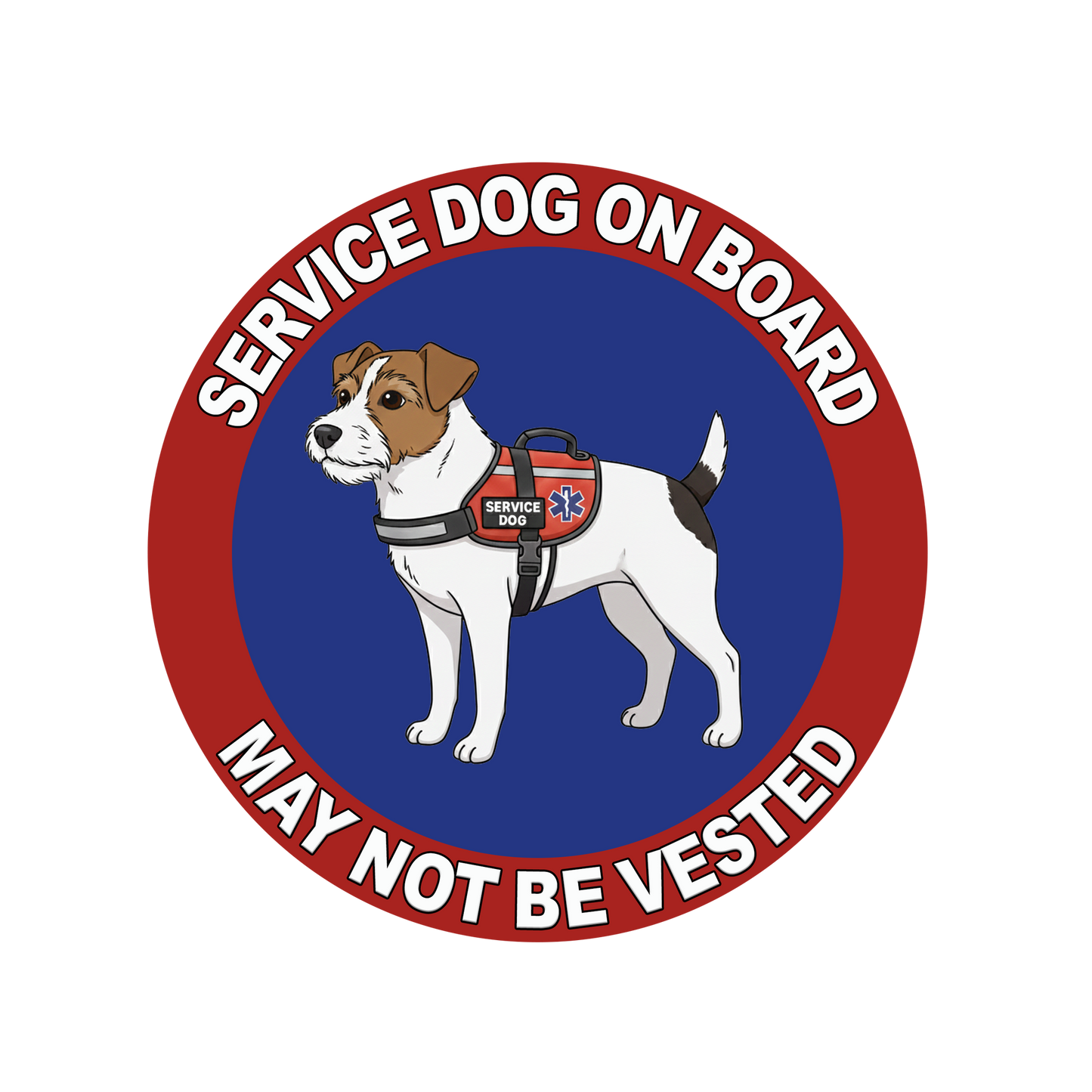 5"  Service Dog  Stickers Waterproof Car Window Decal (Breed Specific)