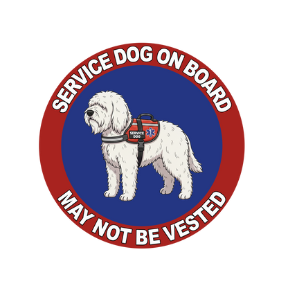 5"  Service Dog  Stickers Waterproof Car Window Decal (Breed Specific)