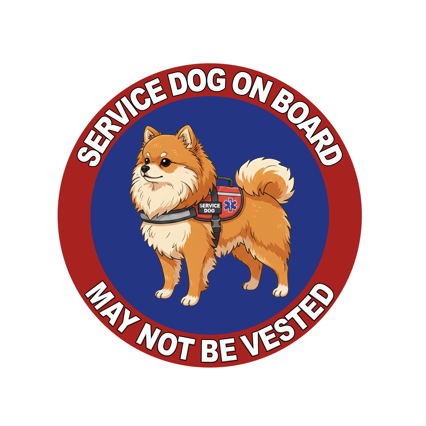 5"  Service Dog  Stickers Waterproof Car Window Decal (Breed Specific)